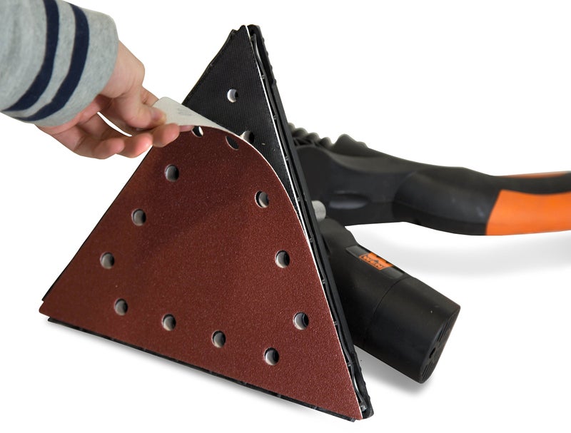 WEN 6377SP240 240-Grit Hook & Loop 11-1/4-Inch Triangle Drywall Sander Sandpaper, 10 Pack - Image 2